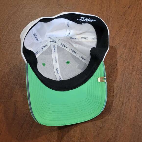 Titleist A-Flex Hat Cap Fitted Size S-M Green / White - Picture 8 of 8